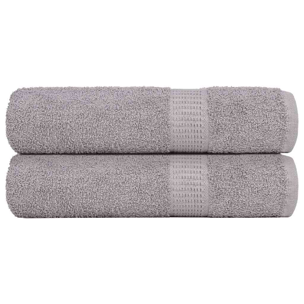 Serviettes De Visage 4 Pcs 360 G/M² 100% Coton Gris