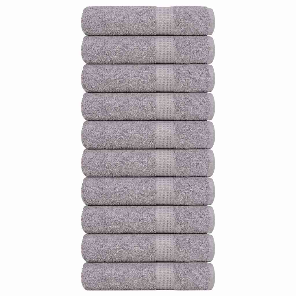 Serviettes De Visage 4 Pcs 360 G/M² 100% Coton Gris