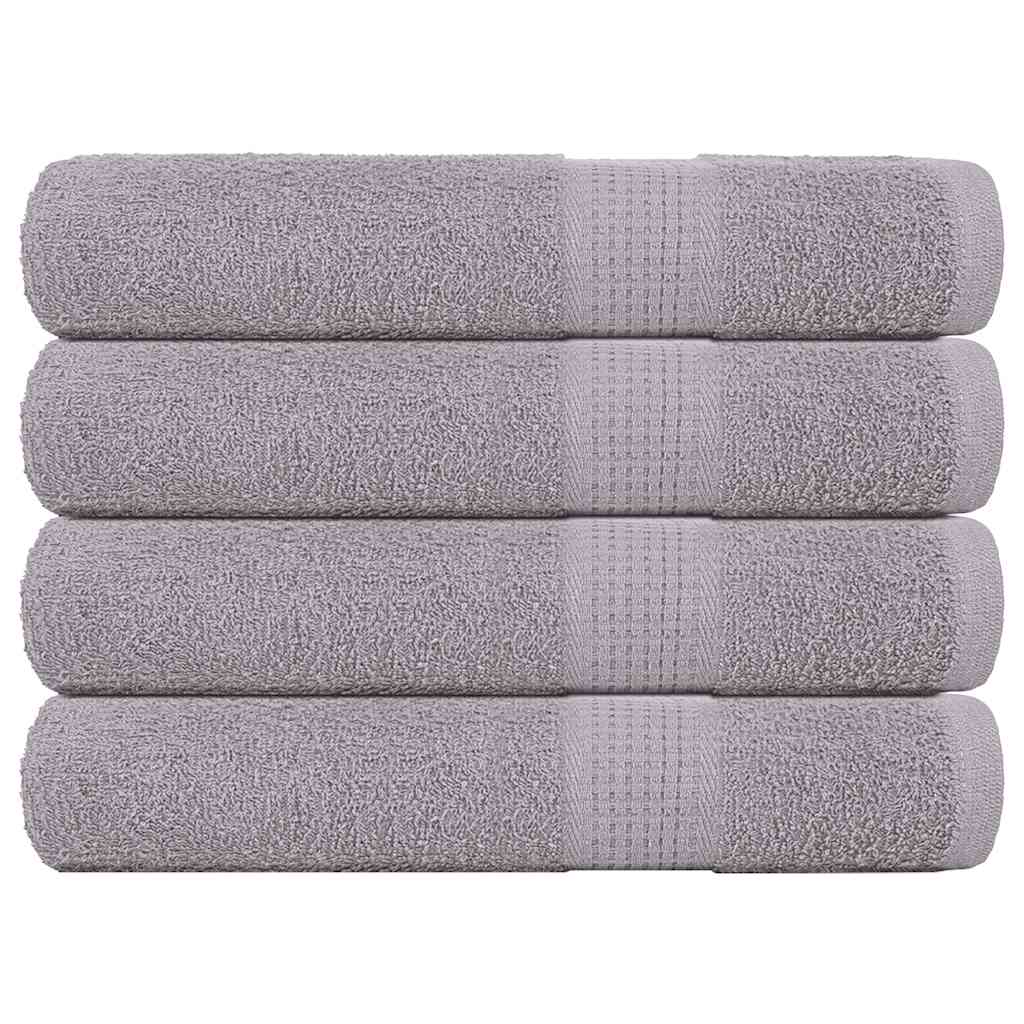 Serviettes De Visage 4 Pcs 360 G/M² 100% Coton Gris