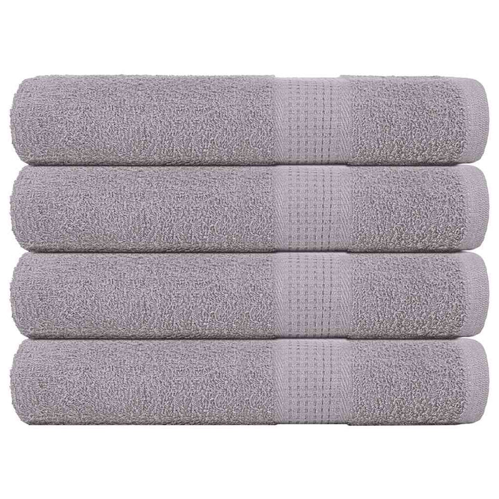 Serviettes De Visage 4 Pcs 360 G/M² 100% Coton Gris
