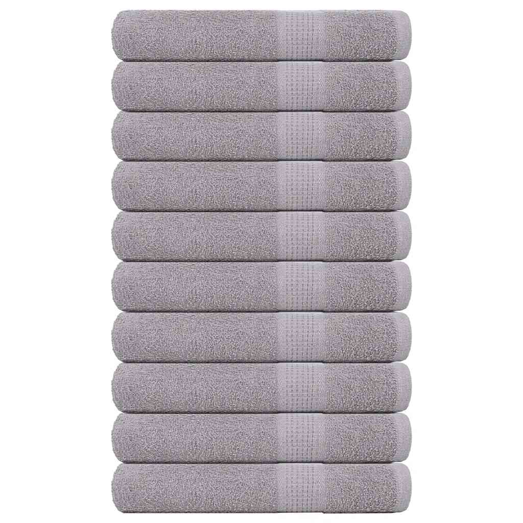 Serviettes De Visage 4 Pcs 360 G/M² 100% Coton Gris