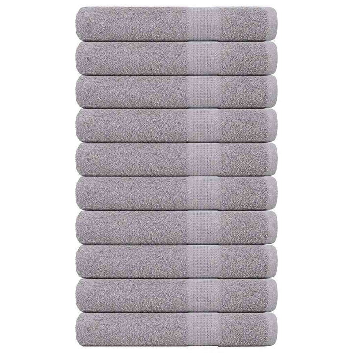 Serviettes De Visage 4 Pcs 360 G/M² 100% Coton Gris