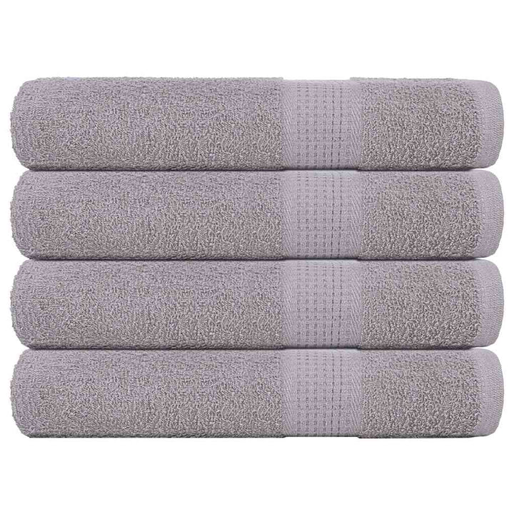 Serviettes De Visage 4 Pcs 360 G/M² 100% Coton Gris