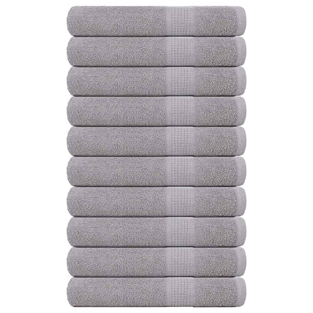 Serviettes De Visage 4 Pcs 360 G/M² 100% Coton Gris