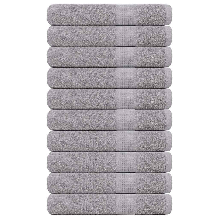 Serviettes De Visage 4 Pcs 360 G/M² 100% Coton Gris