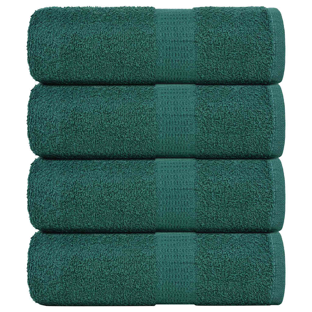 Serviettes De Sauna 4 Pcs 360 G/M² 100% Coton Vert