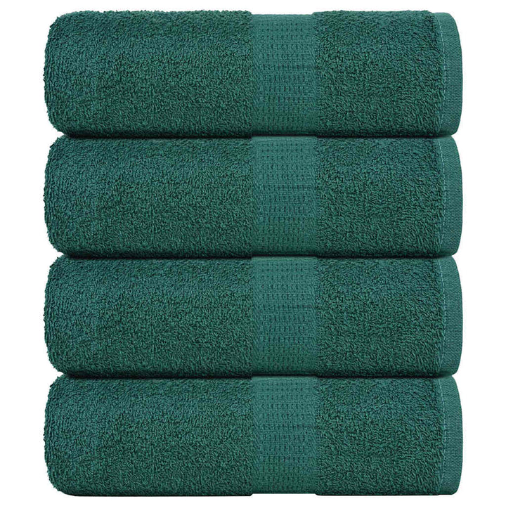 Serviettes De Sauna 4 Pcs 360 G/M² 100% Coton Vert