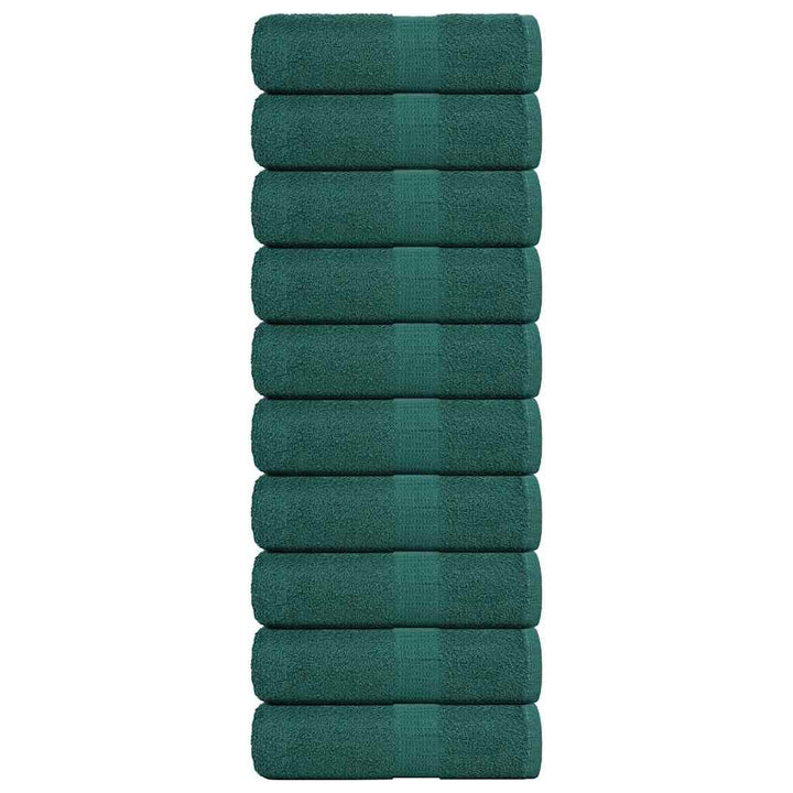 Serviettes De Sauna 4 Pcs 360 G/M² 100% Coton Vert