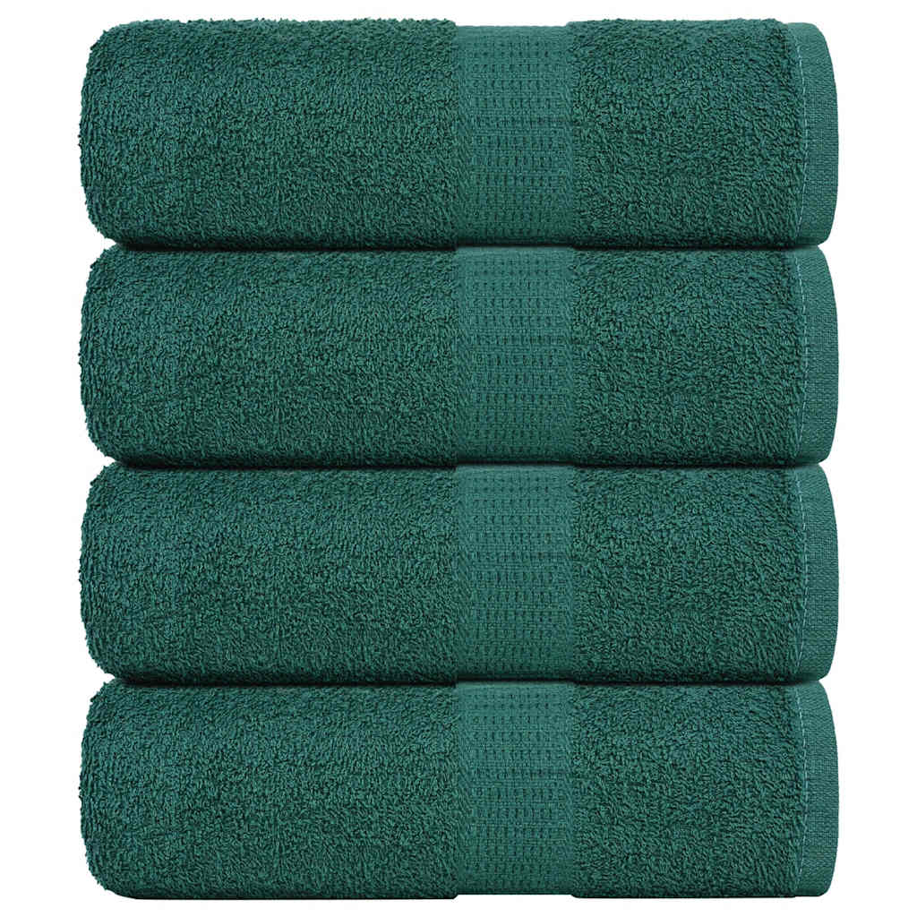 Serviettes De Sauna 4 Pcs 360 G/M² 100% Coton Vert