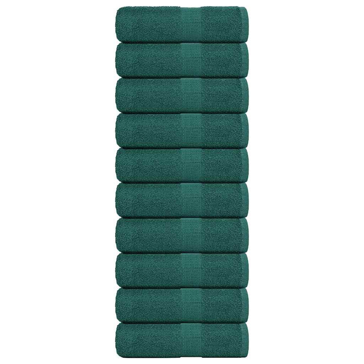 Serviettes De Sauna 4 Pcs 360 G/M² 100% Coton Vert