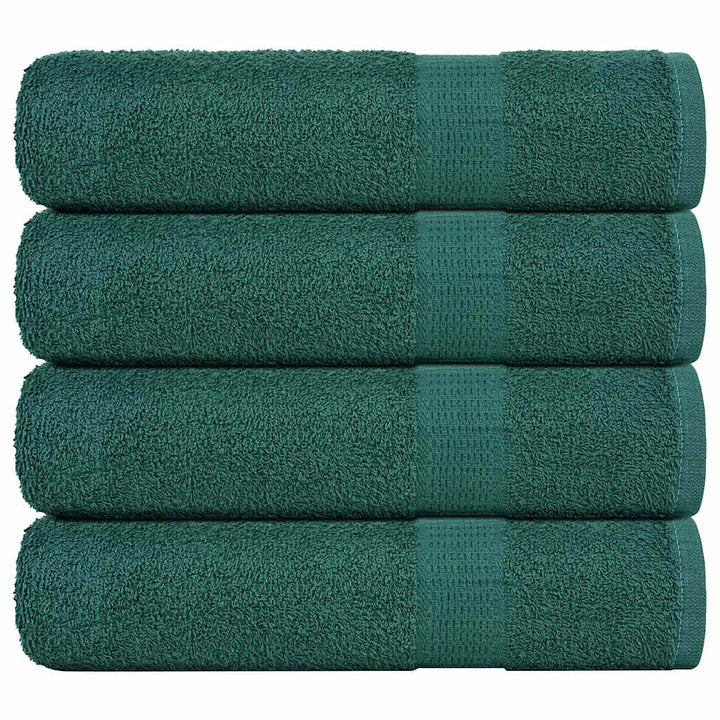 Serviettes De Sauna 4 Pcs 360 G/M² 100% Coton Vert