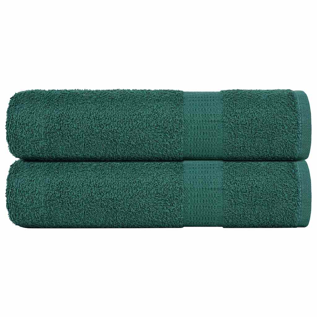 Serviettes De Sauna 4 Pcs 360 G/M² 100% Coton Vert