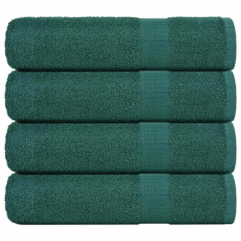 Serviettes De Sauna 4 Pcs 360 G/M² 100% Coton Vert