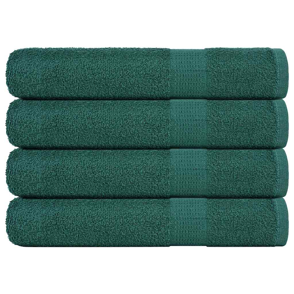 Serviettes De Sauna 4 Pcs 360 G/M² 100% Coton Vert