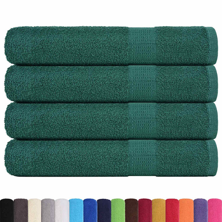 Serviettes De Sauna 4 Pcs 360 G/M² 100% Coton Vert