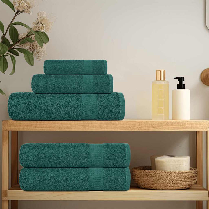 Serviettes De Sauna 4 Pcs 360 G/M² 100% Coton Vert