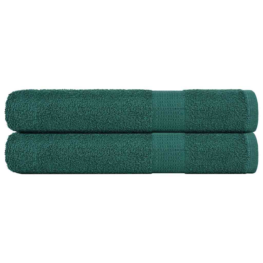 Serviettes De Sauna 4 Pcs 360 G/M² 100% Coton Vert