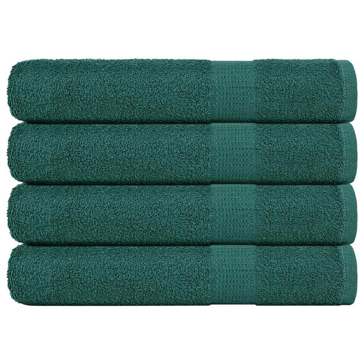 Serviettes De Sauna 4 Pcs 360 G/M² 100% Coton Vert