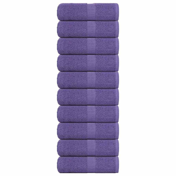 Serviettes De Visage 10 Pcs 360 G/M² 100% Coton Violet