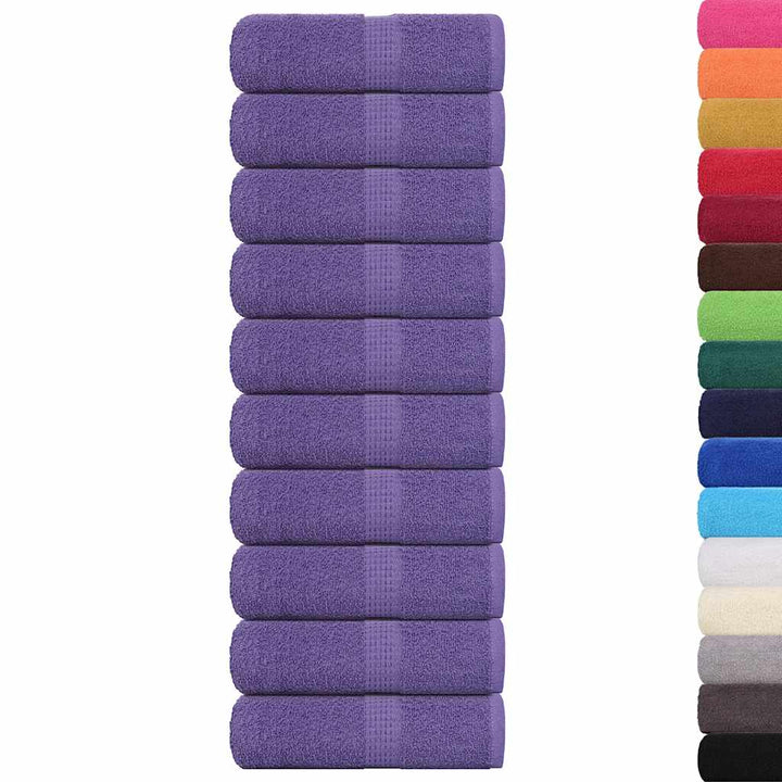 Serviettes De Visage 10 Pcs 360 G/M² 100% Coton Violet