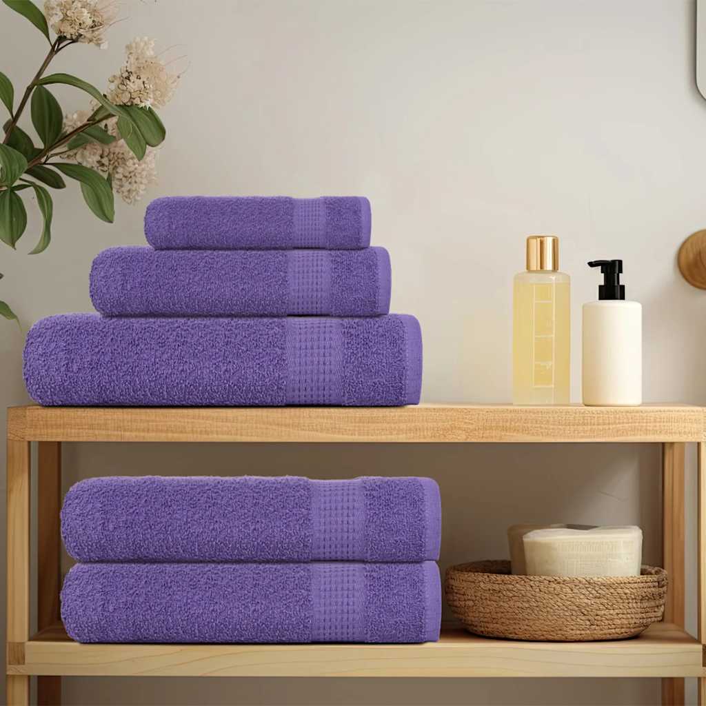Serviettes De Visage 10 Pcs 360 G/M² 100% Coton Violet