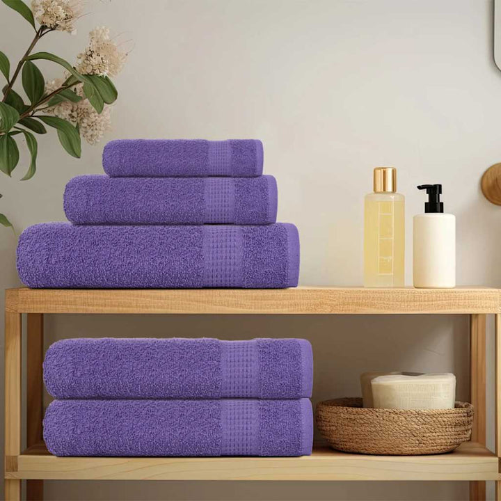 Serviettes De Visage 10 Pcs 360 G/M² 100% Coton Violet
