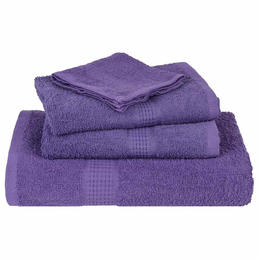 Serviettes De Visage 10 Pcs 360 G/M² 100% Coton Violet