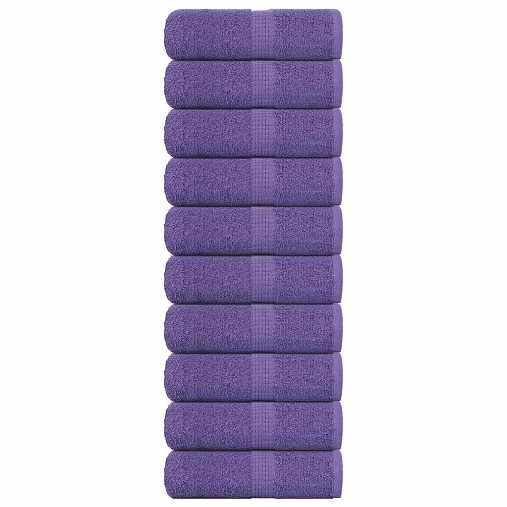 Serviettes De Visage 10 Pcs 360 G/M² 100% Coton Violet