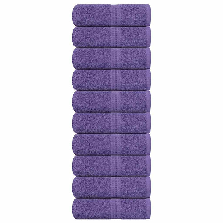 Serviettes De Visage 10 Pcs 360 G/M² 100% Coton Violet