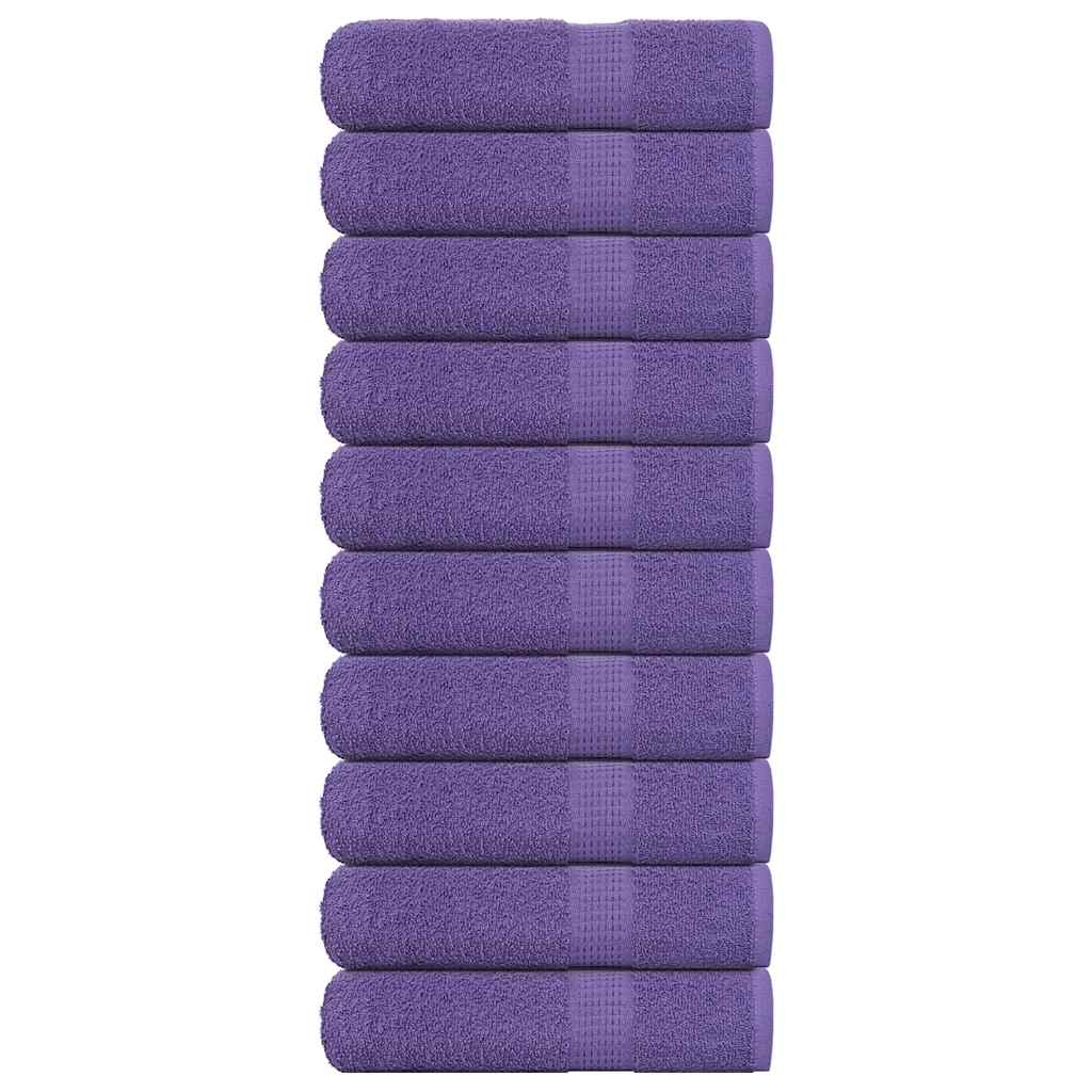 Serviettes De Visage 10 Pcs 360 G/M² 100% Coton Violet