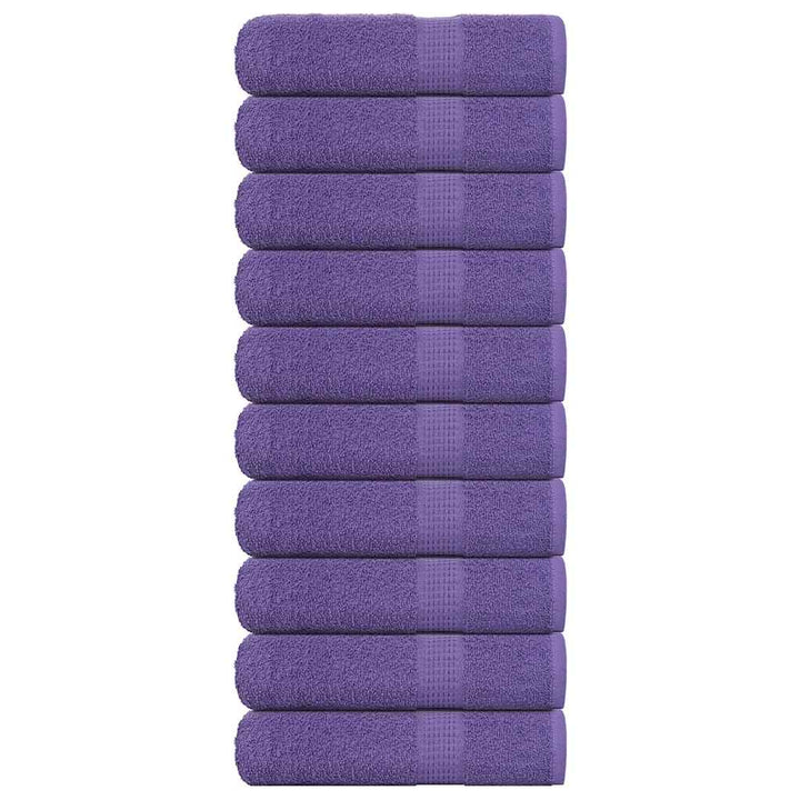 Serviettes De Visage 10 Pcs 360 G/M² 100% Coton Violet