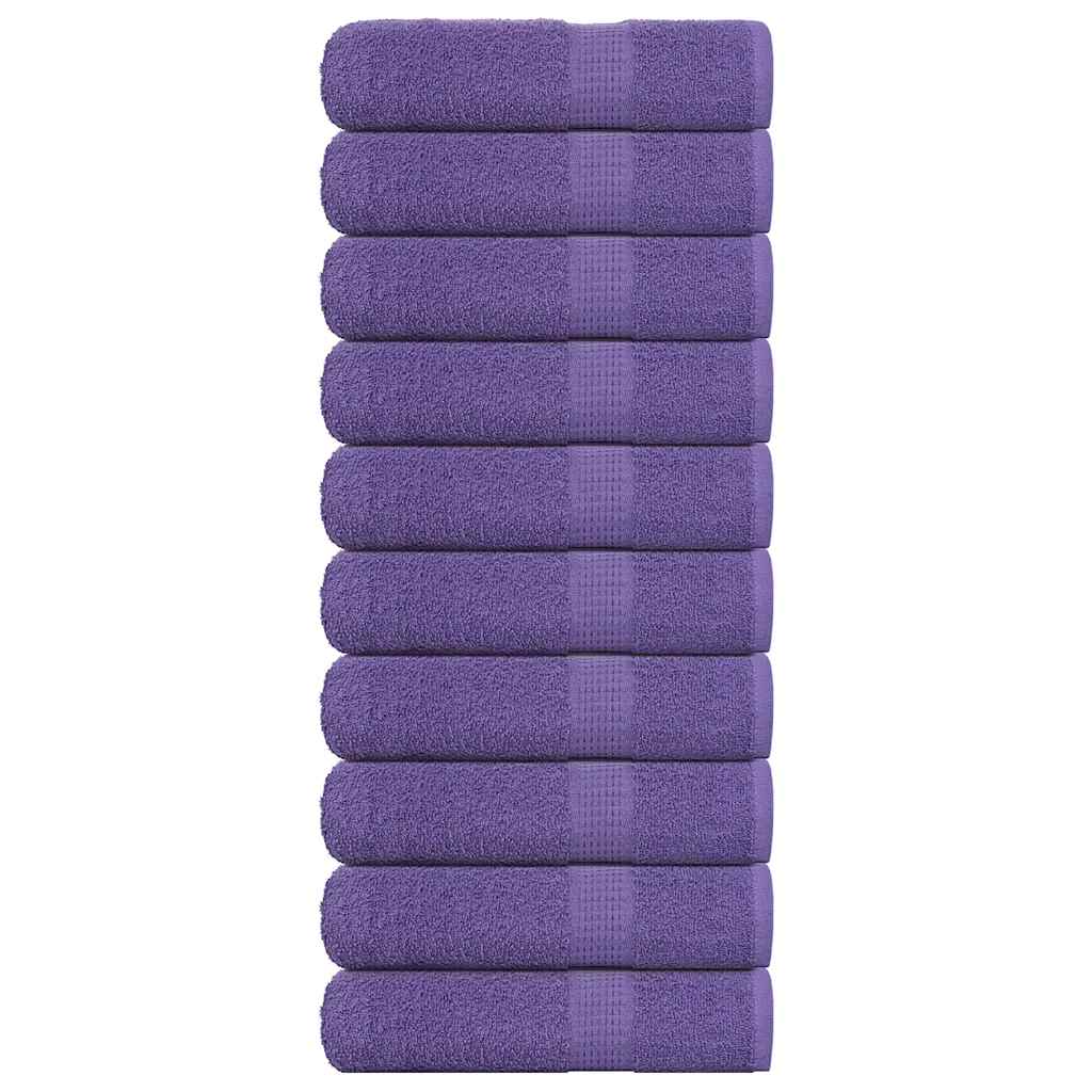 Serviettes De Visage 10 Pcs 360 G/M² 100% Coton Violet
