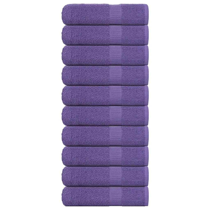Serviettes De Visage 10 Pcs 360 G/M² 100% Coton Violet