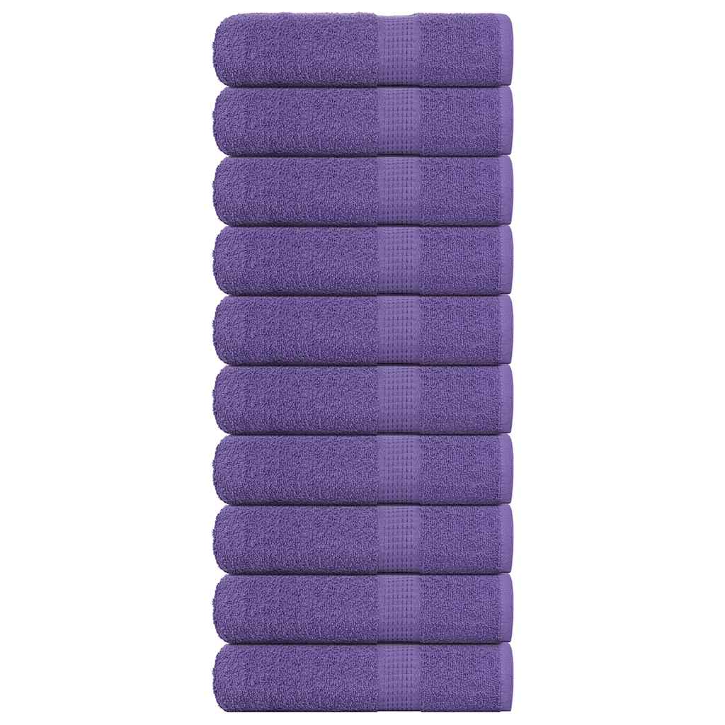 Serviettes De Visage 10 Pcs 360 G/M² 100% Coton Violet