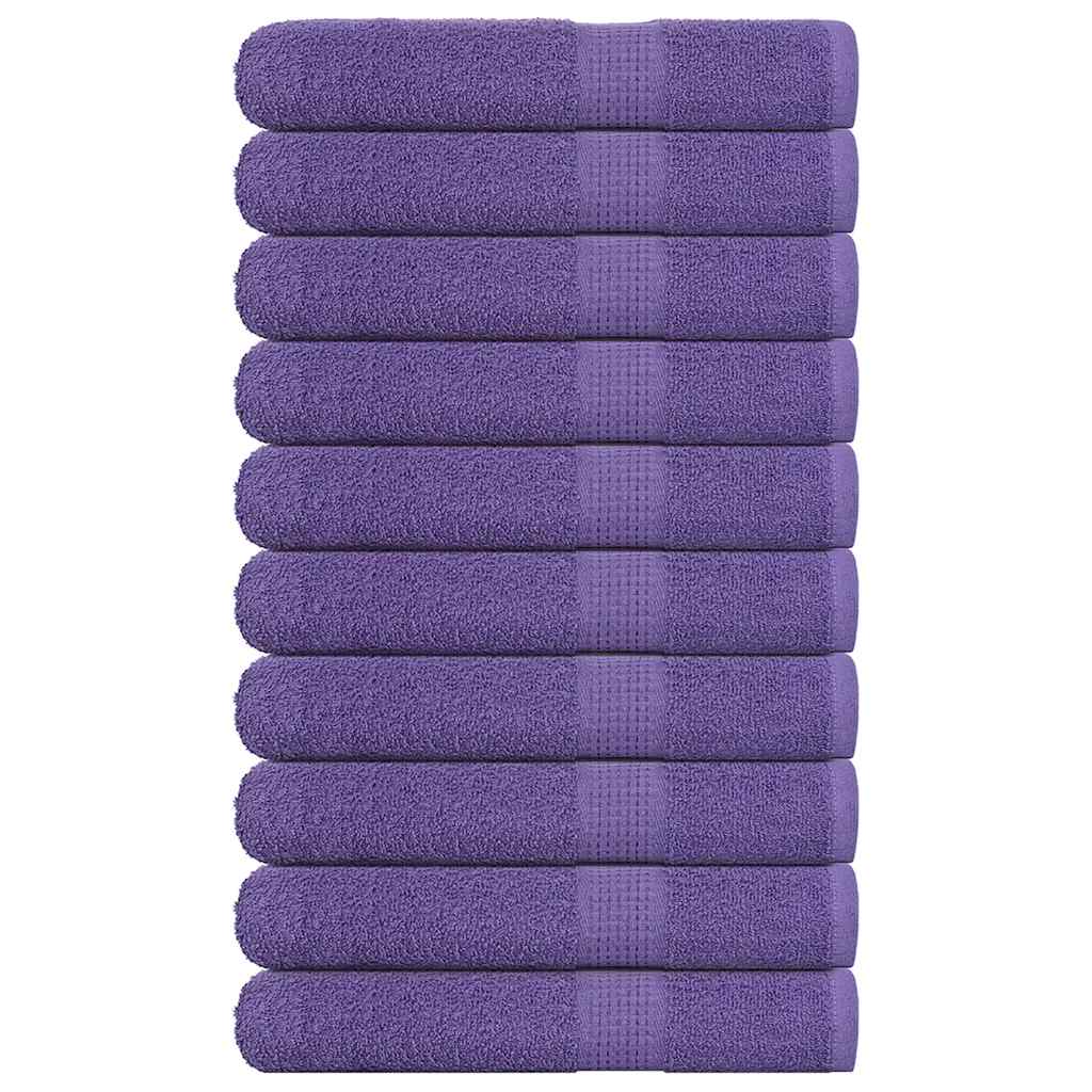 Serviettes De Visage 10 Pcs 360 G/M² 100% Coton Violet