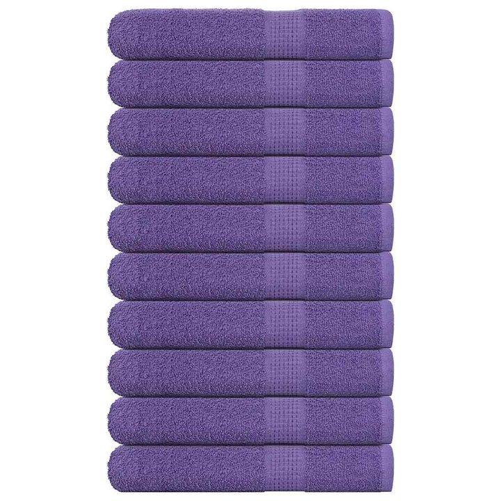 Serviettes De Visage 10 Pcs 360 G/M² 100% Coton Violet