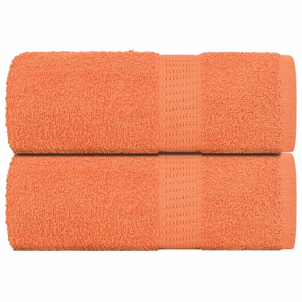 Serviettes De Visage 4 Pcs 360 G/M² 100% Coton Orange