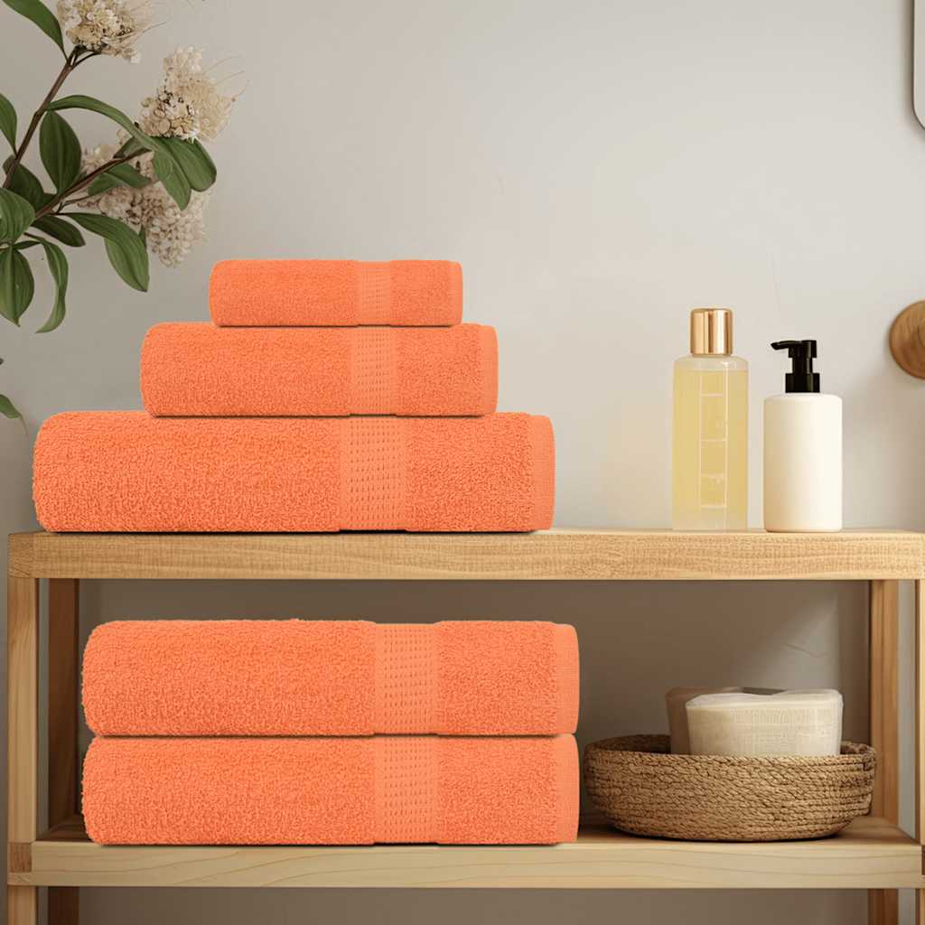 Serviettes De Visage 4 Pcs 360 G/M² 100% Coton Orange
