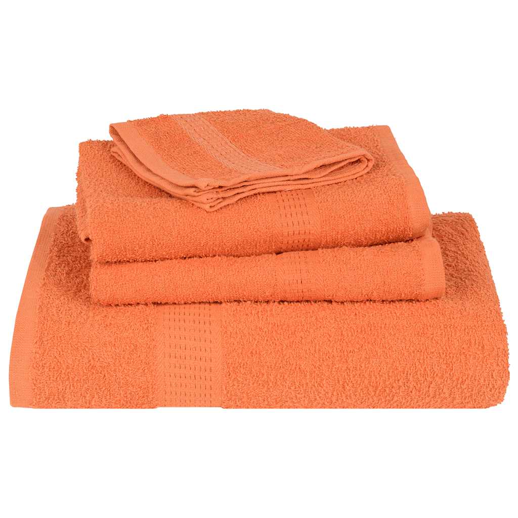 Serviettes De Visage 4 Pcs 360 G/M² 100% Coton Orange