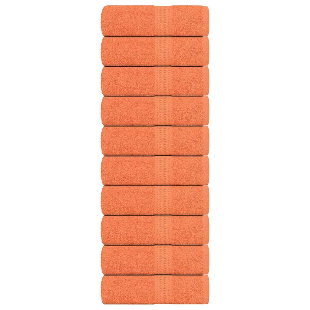 Serviettes De Visage 4 Pcs 360 G/M² 100% Coton Orange