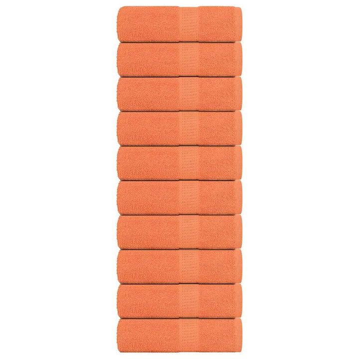 Serviettes De Visage 4 Pcs 360 G/M² 100% Coton Orange