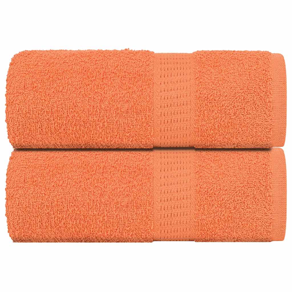Serviettes De Visage 4 Pcs 360 G/M² 100% Coton Orange