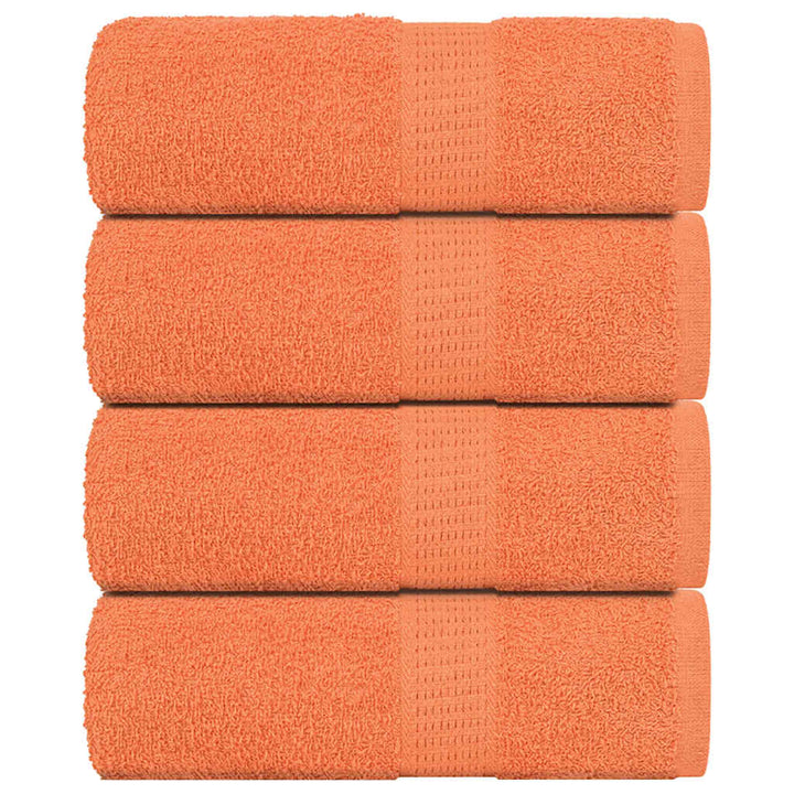 Serviettes De Visage 4 Pcs 360 G/M² 100% Coton Orange