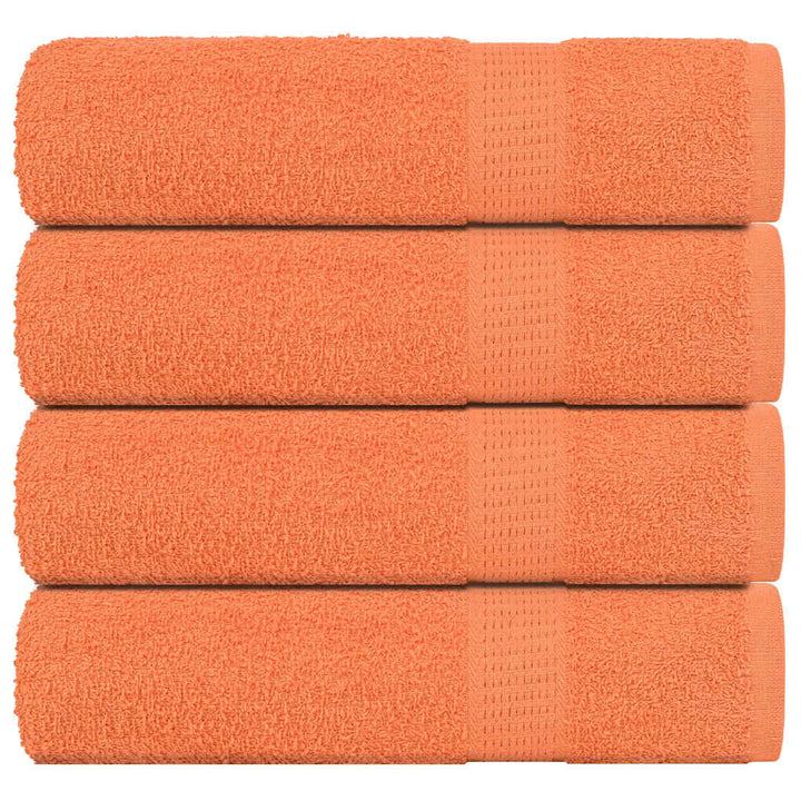 Serviettes De Visage 4 Pcs 360 G/M² 100% Coton Orange