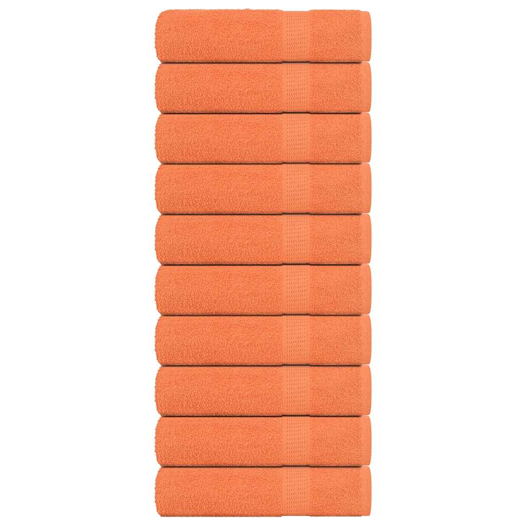 Serviettes De Visage 4 Pcs 360 G/M² 100% Coton Orange