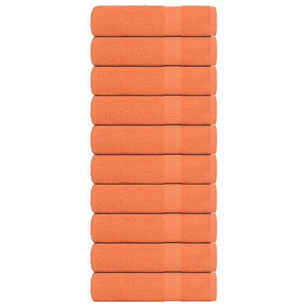 Serviettes De Visage 4 Pcs 360 G/M² 100% Coton Orange
