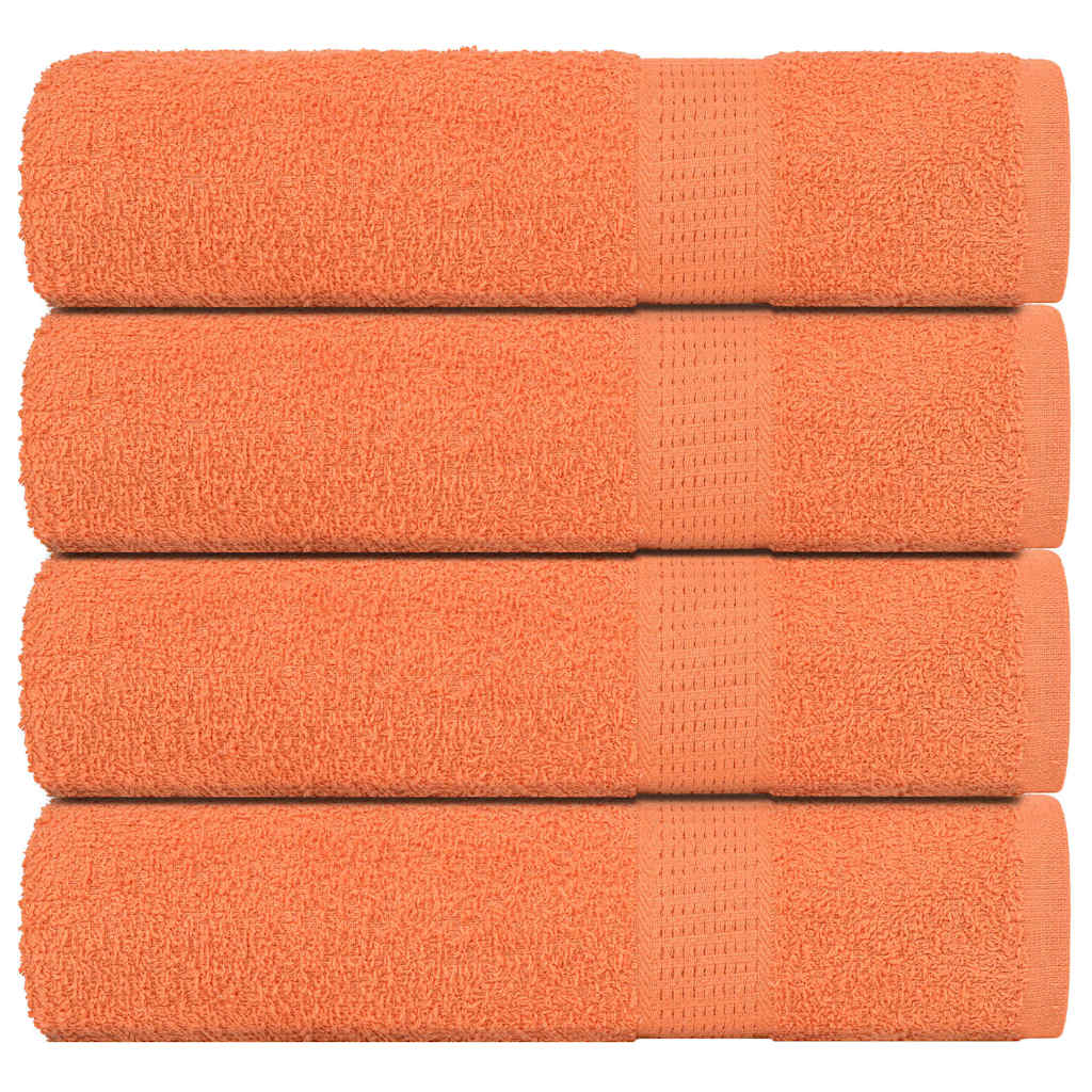 Serviettes De Visage 4 Pcs 360 G/M² 100% Coton Orange