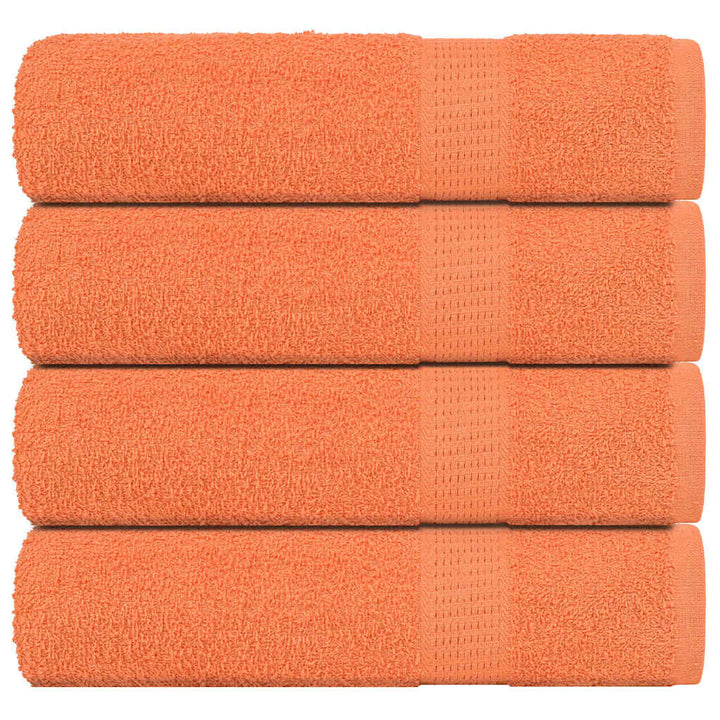 Serviettes De Visage 4 Pcs 360 G/M² 100% Coton Orange