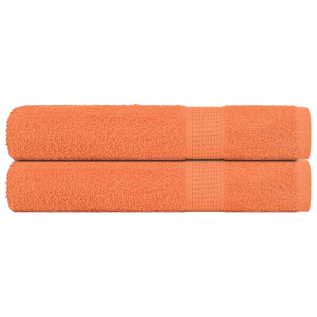 Serviettes De Visage 4 Pcs 360 G/M² 100% Coton Orange