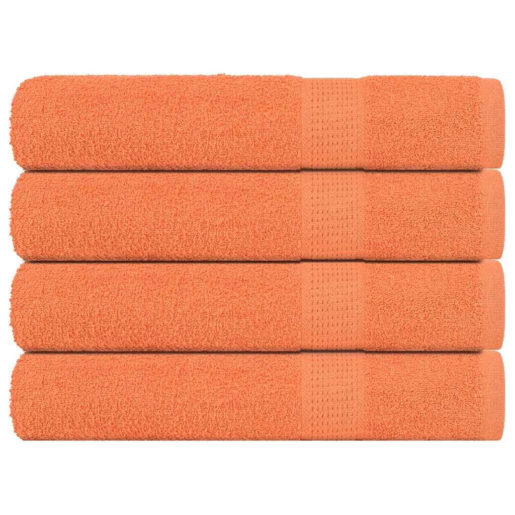 Serviettes De Visage 4 Pcs 360 G/M² 100% Coton Orange
